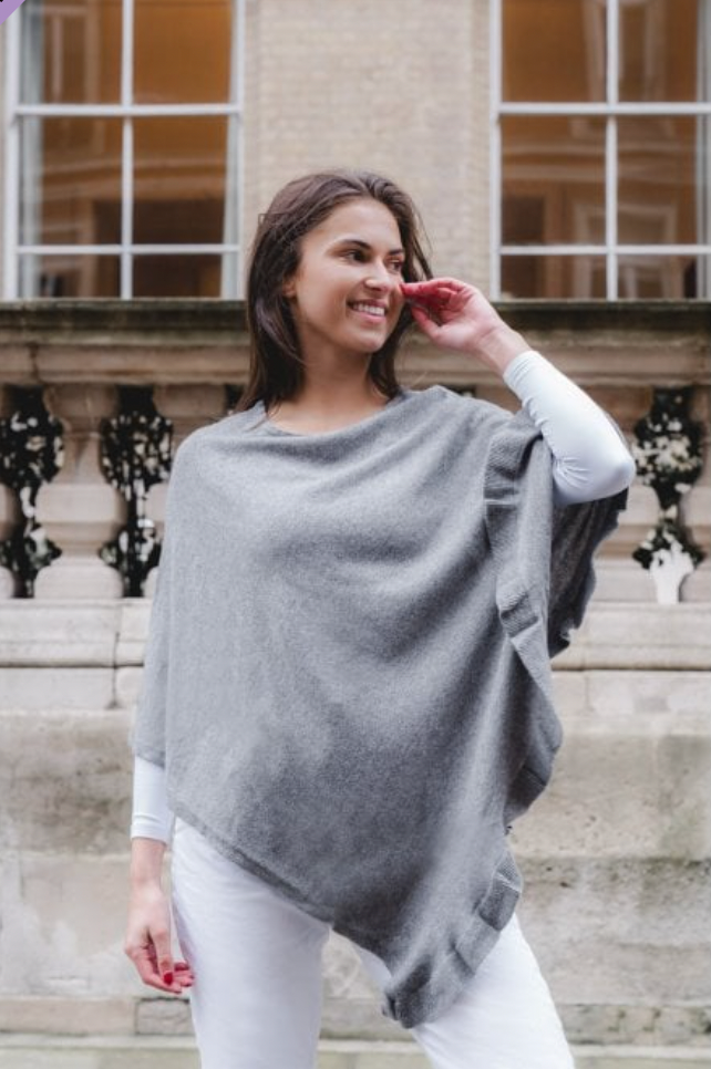 Cashmere mix poncho sale