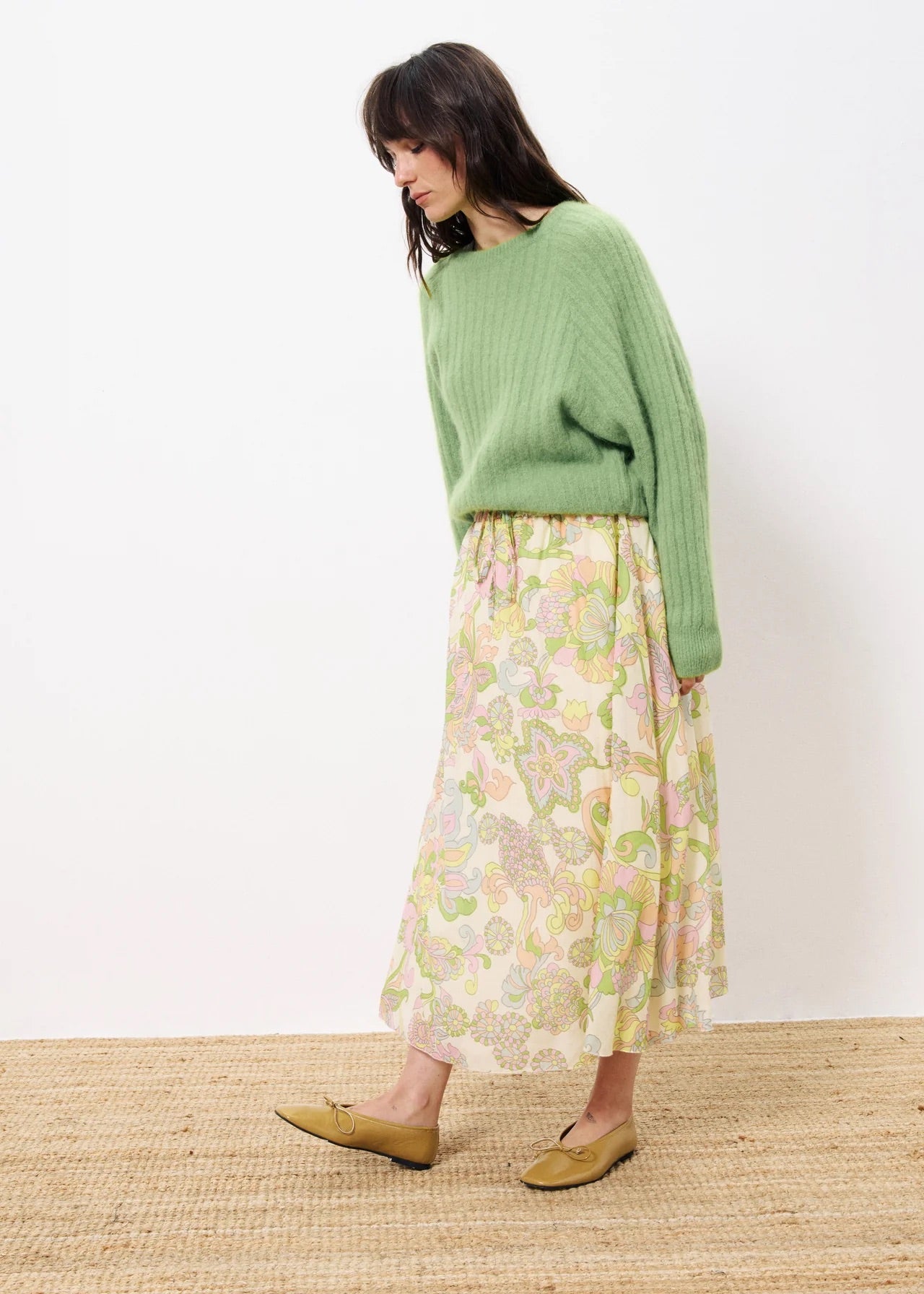 FRNCH Imaya Lime Citron Vert Knit