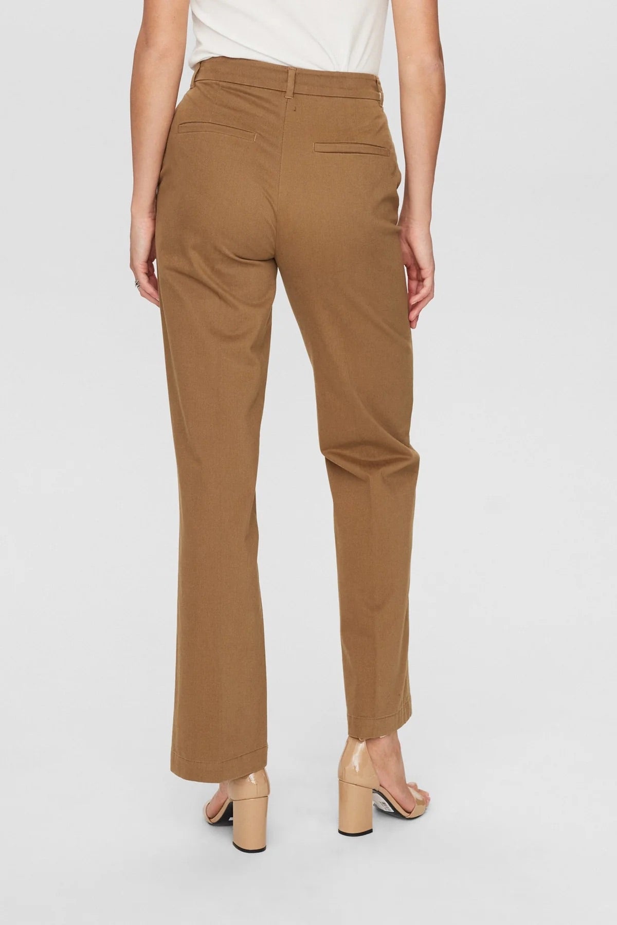 Nümph Nuregrit High Waisted Flair Trouser in Kangaroo