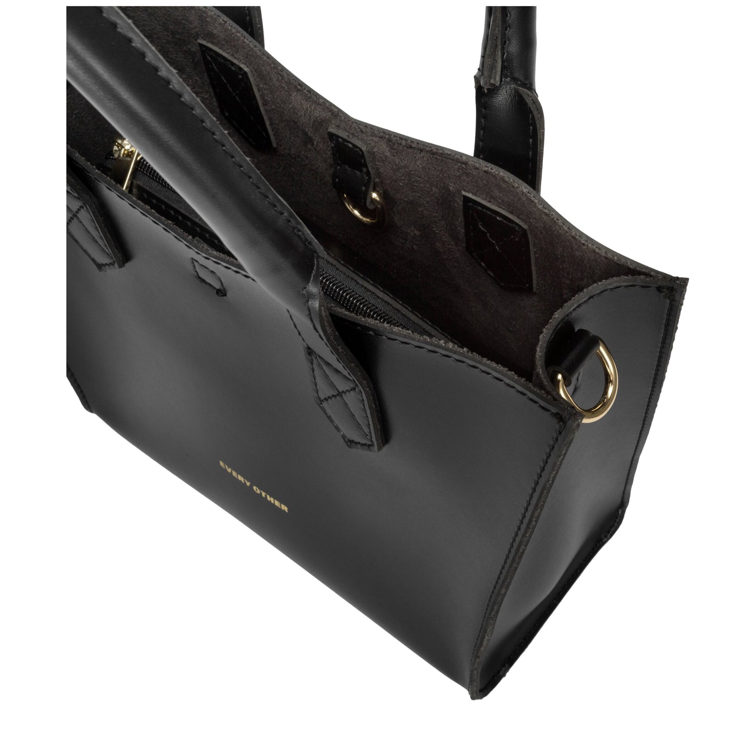 Twin Strap Medium Grab Bag In Black