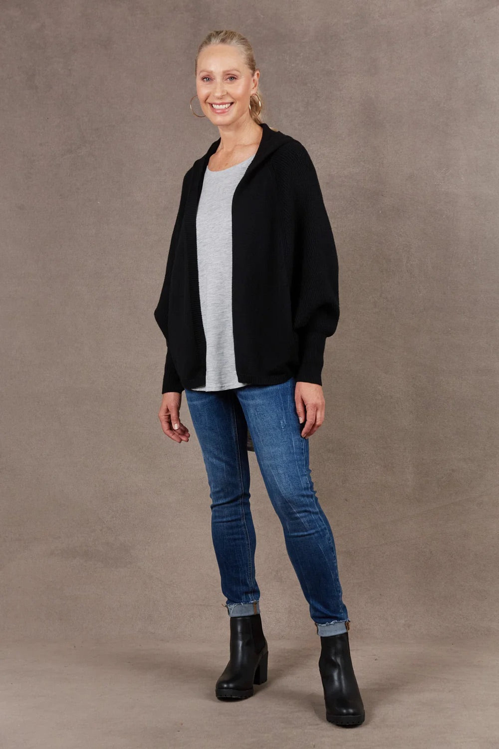 Eb &amp; Ive Nawi Cardigan in Ebony (ONE SIZE)