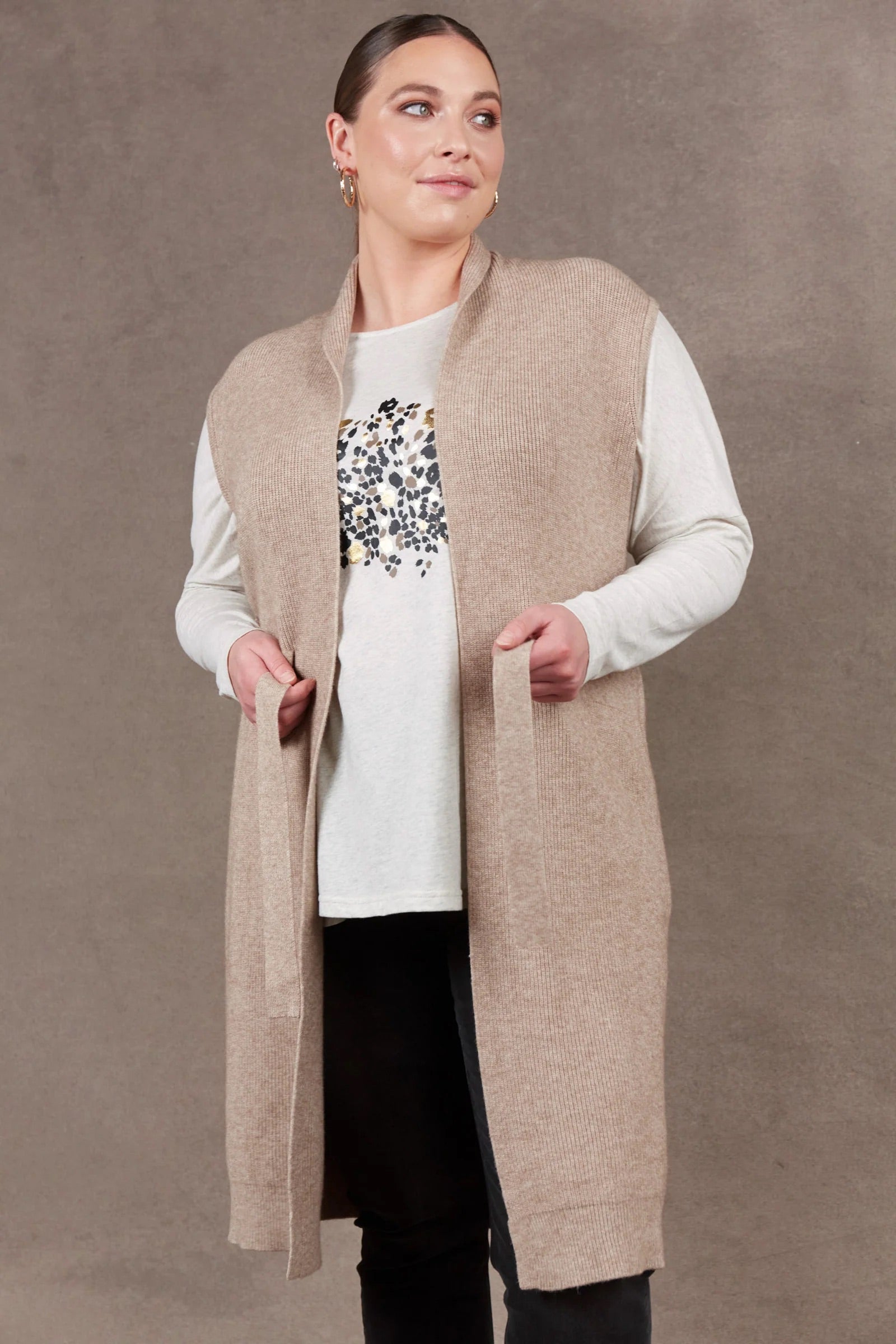 Eb &amp; Ive Nawi Vest Waistcoat in Barley (ONE SIZE)