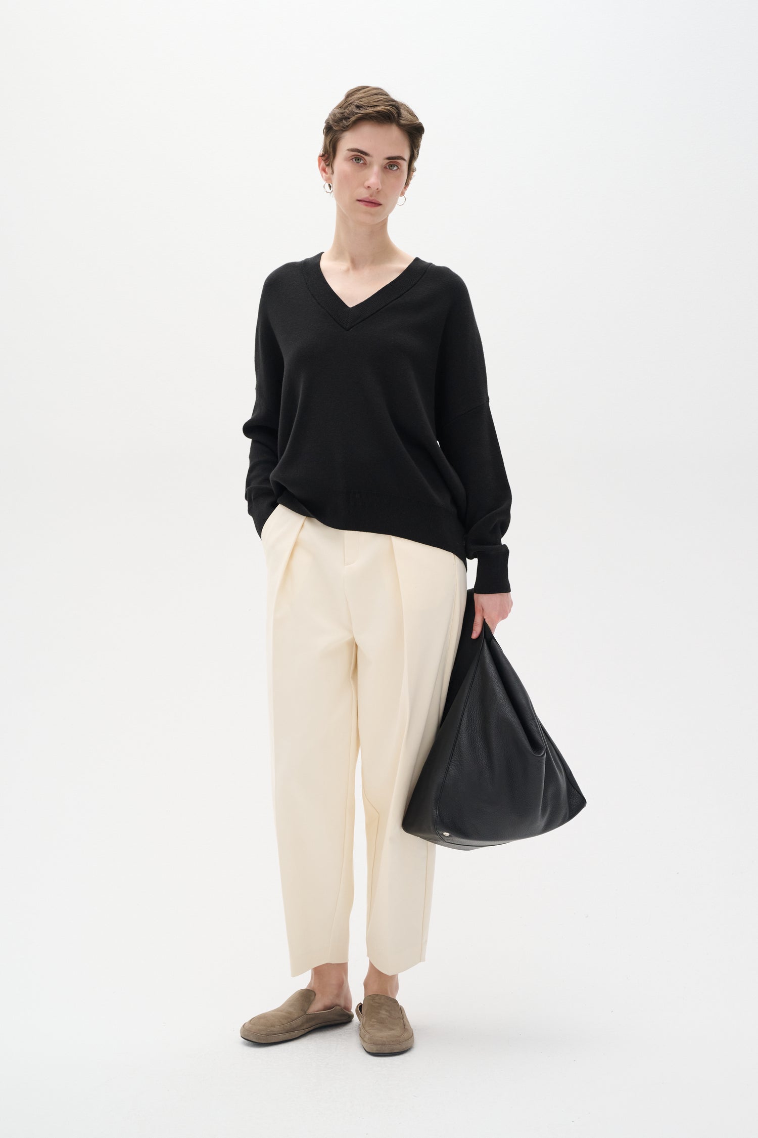 InWear Foster V-neck Pullover In Black