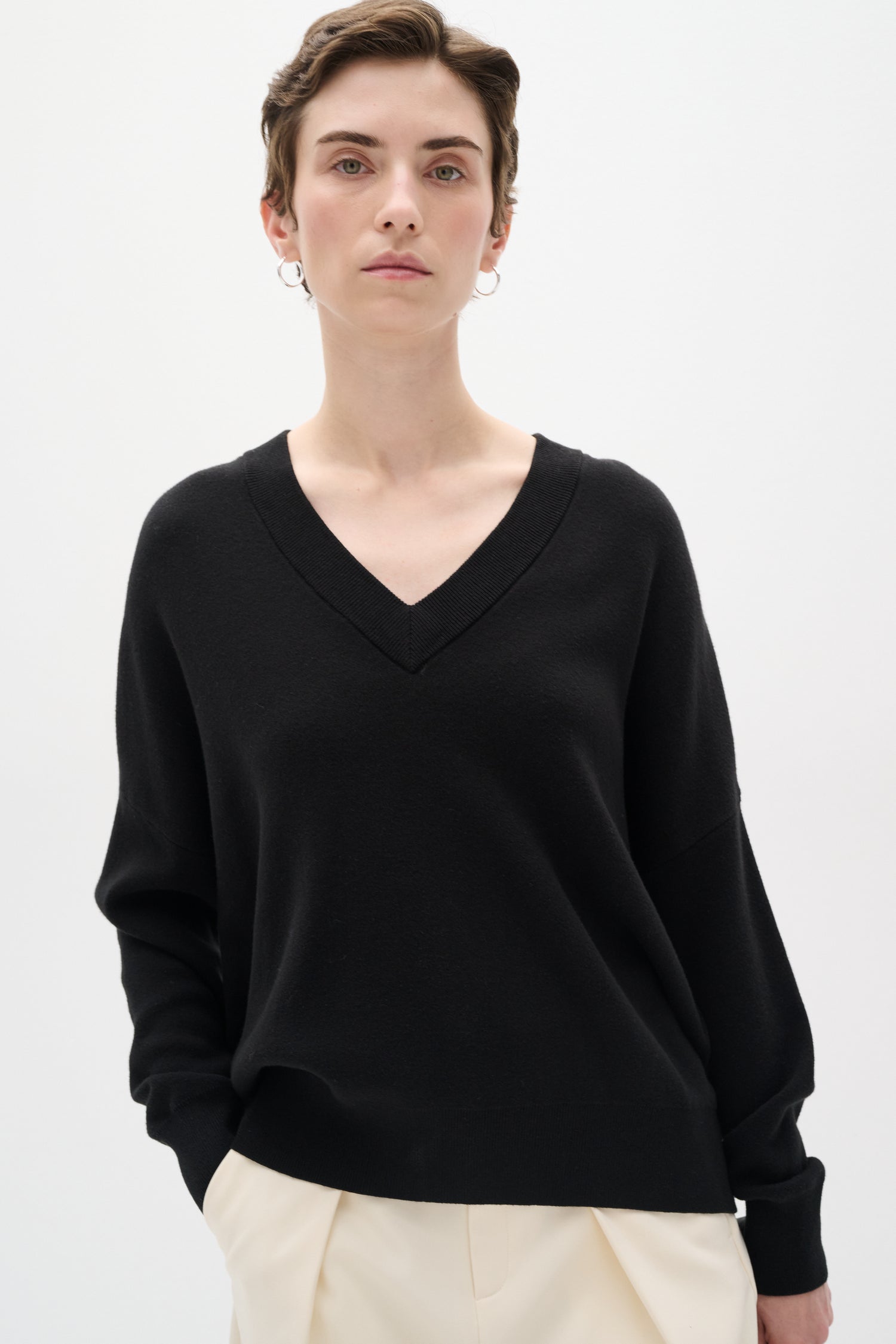 InWear Foster V-neck Pullover In Black