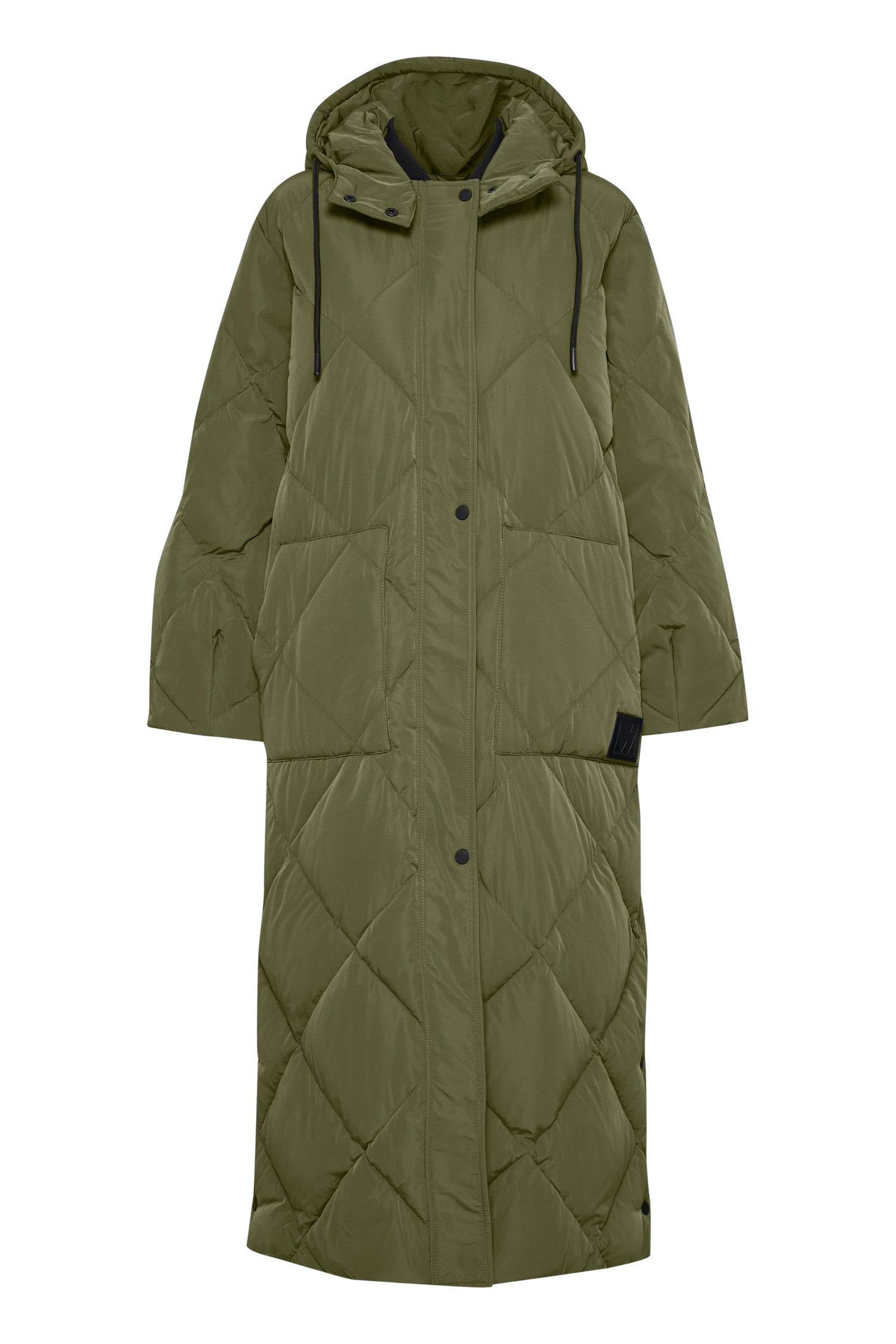 Inwear Luisa Diamond Quilt Down Coat in Green