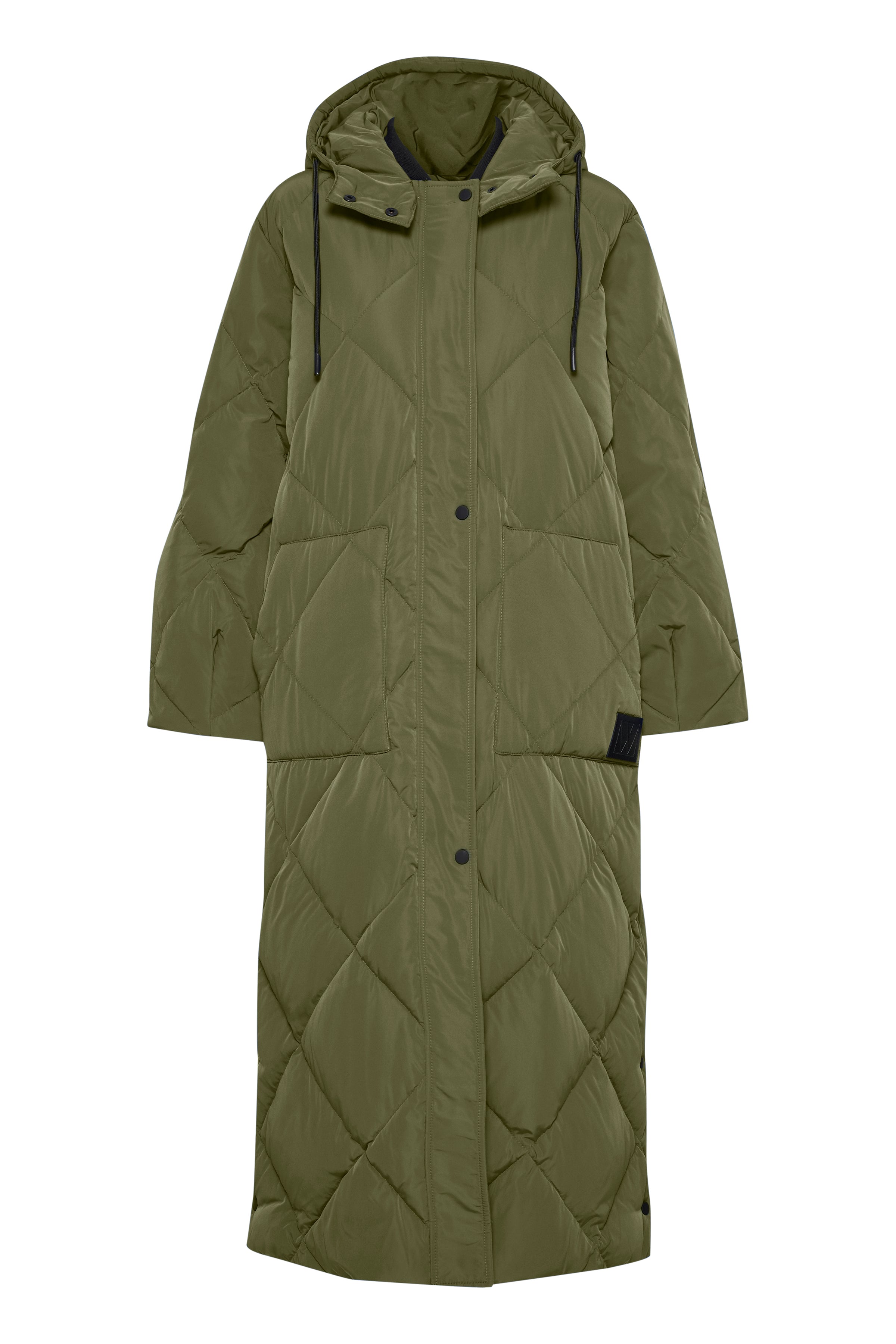 Inwear Luisa Diamond Quilt Down Coat in Green