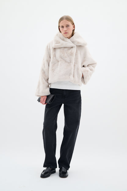 InWear Yoneko Short Faux Fur Coat in Haze