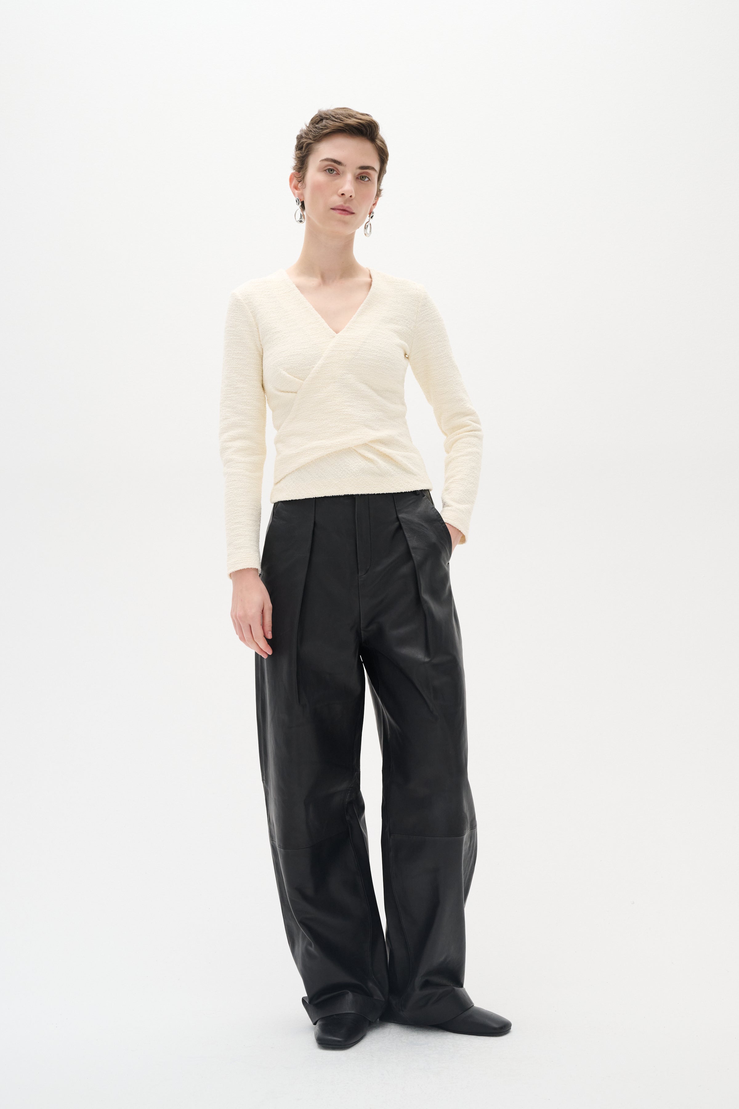 InWear Uriya Leather Trouser in Black