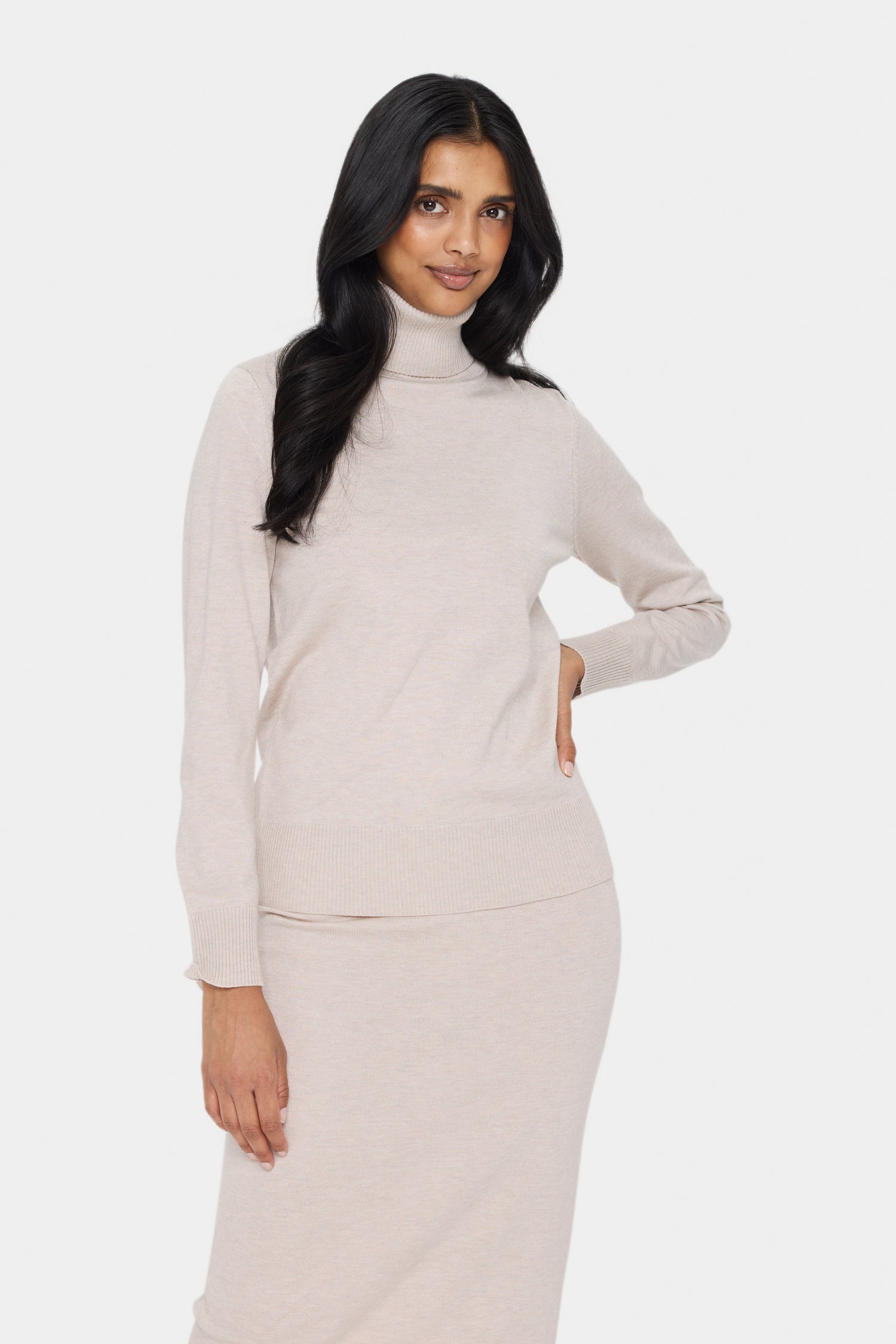 Saint Tropez Mila Rollneck Pullover in Gray Morn