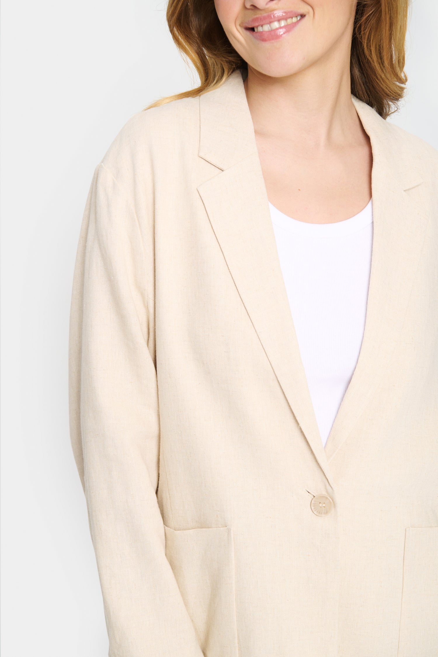 Saint Tropez Estelle Blazer in Fog White