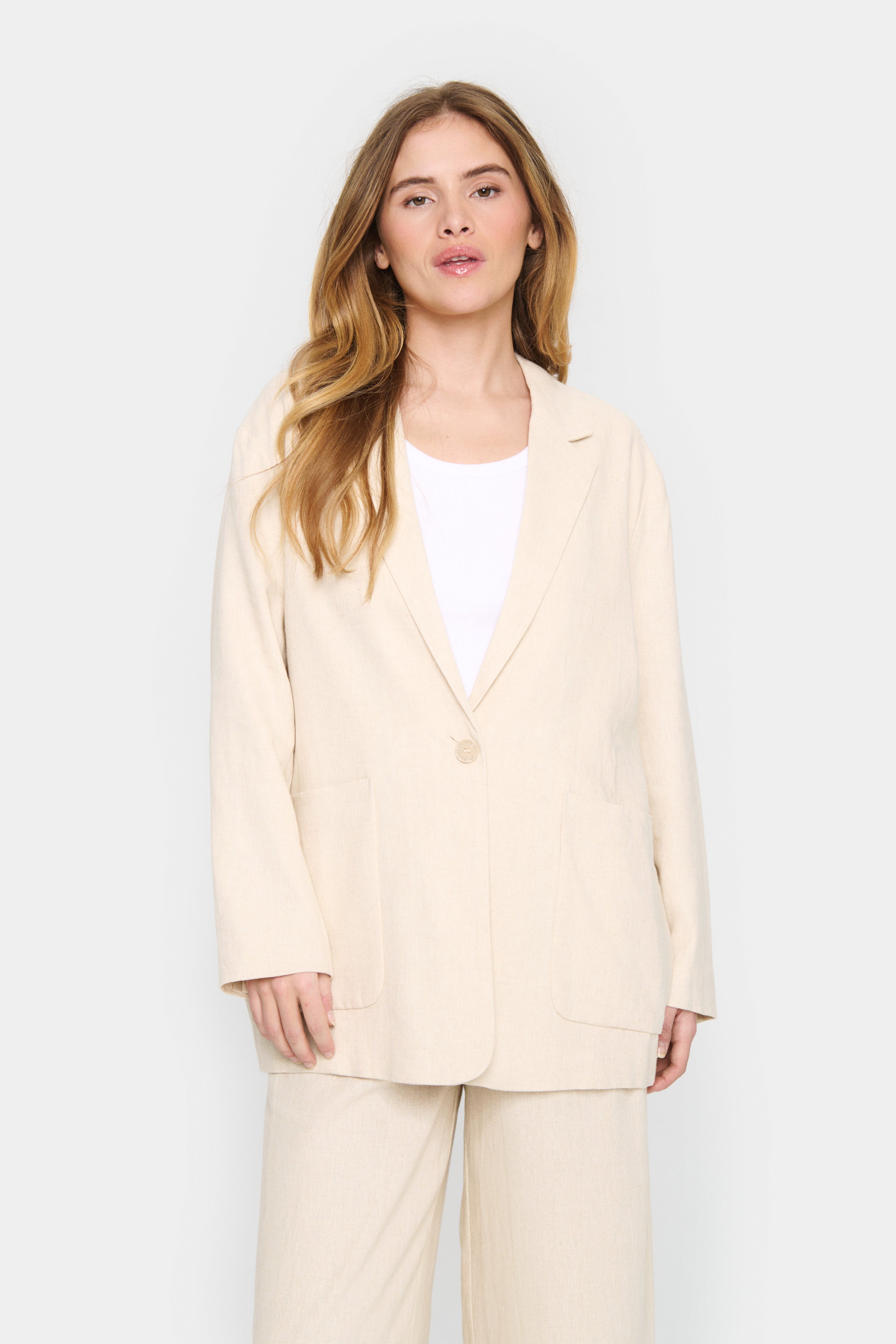 Saint Tropez Estelle Blazer in Fog White