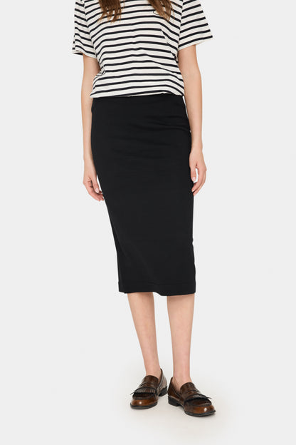 Saint Tropez Mila Knitted Skirt in Black