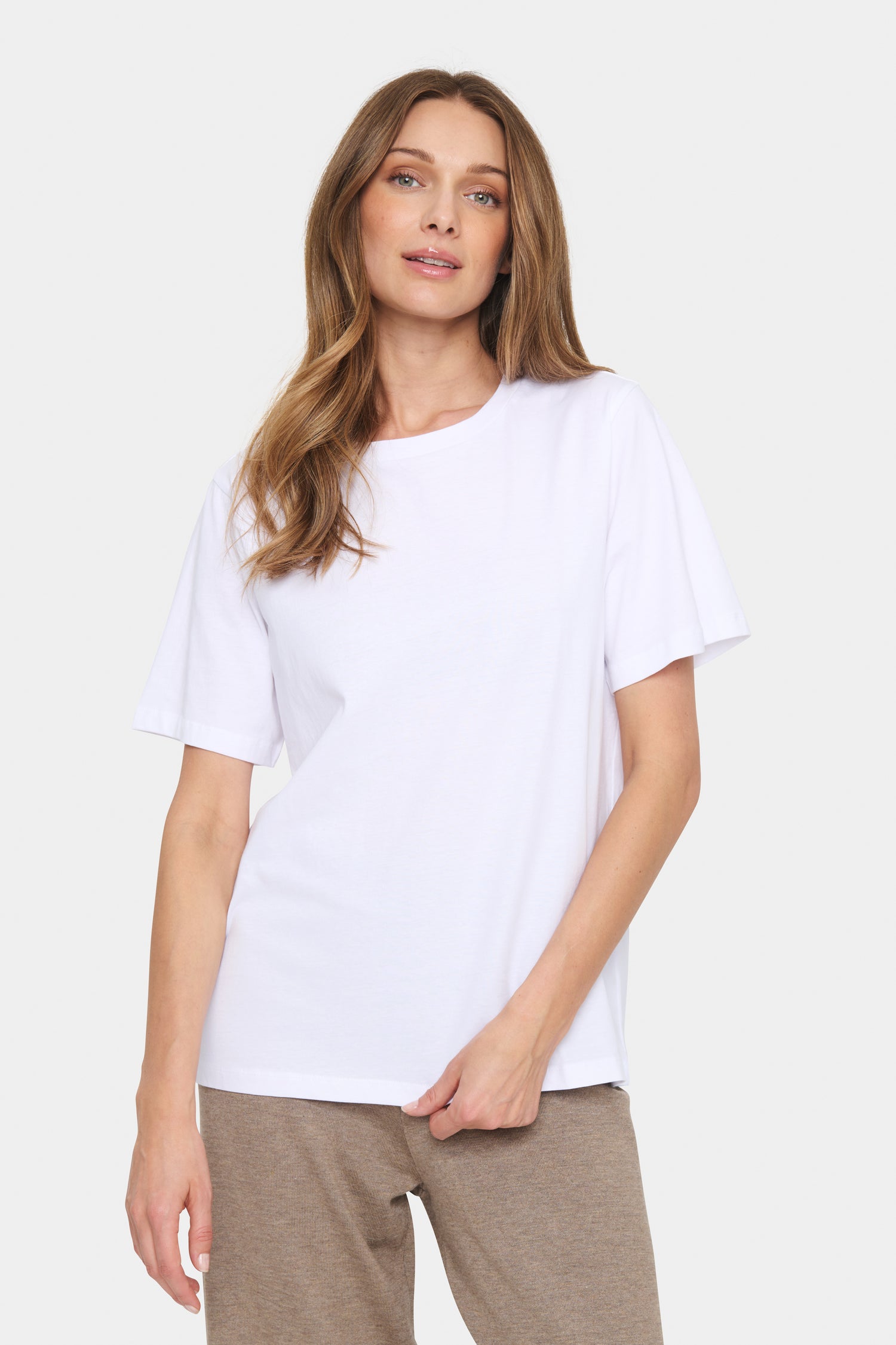 Saint Tropez Faria Cotton T-Shirt in Bright White