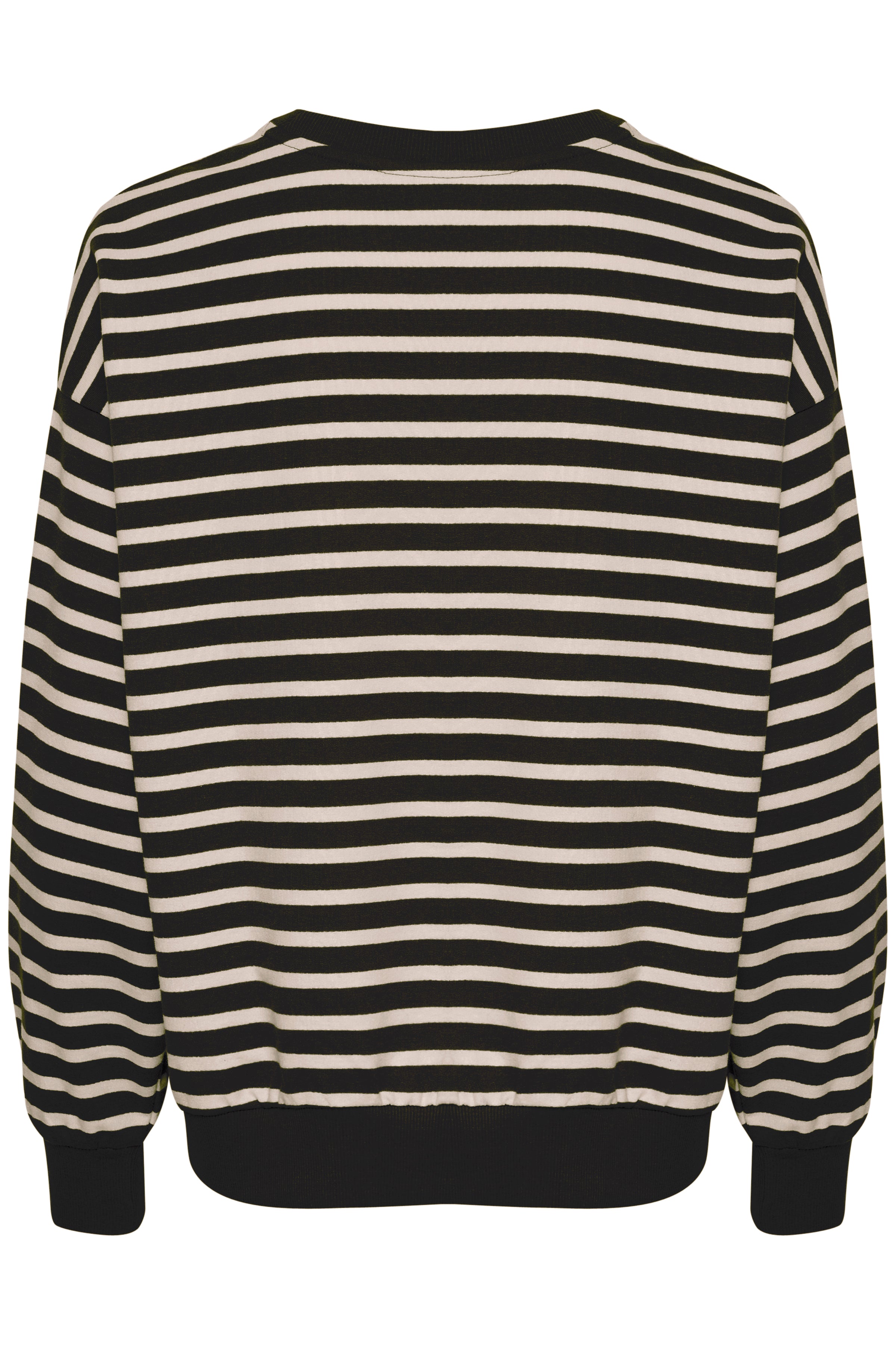 Saint Tropez Gila Striped Sweatshirt in Black