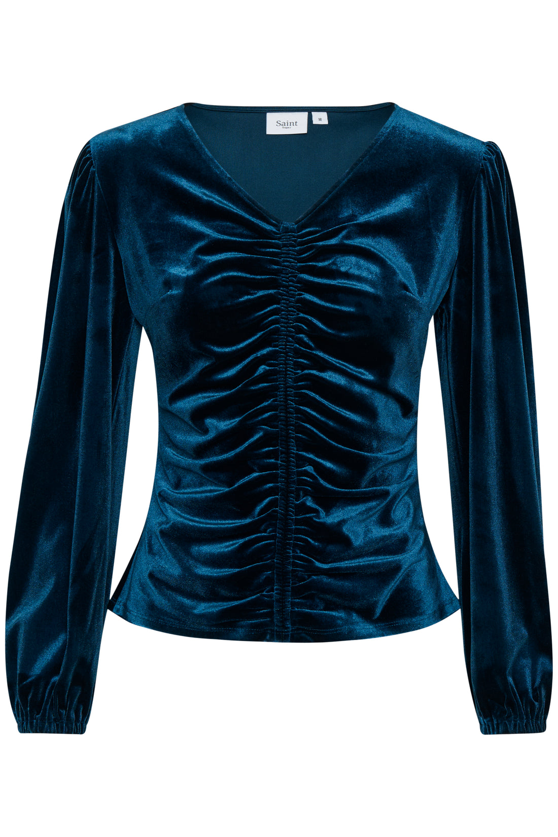 Saint Tropez Heba Velvet Top in Titan Blue