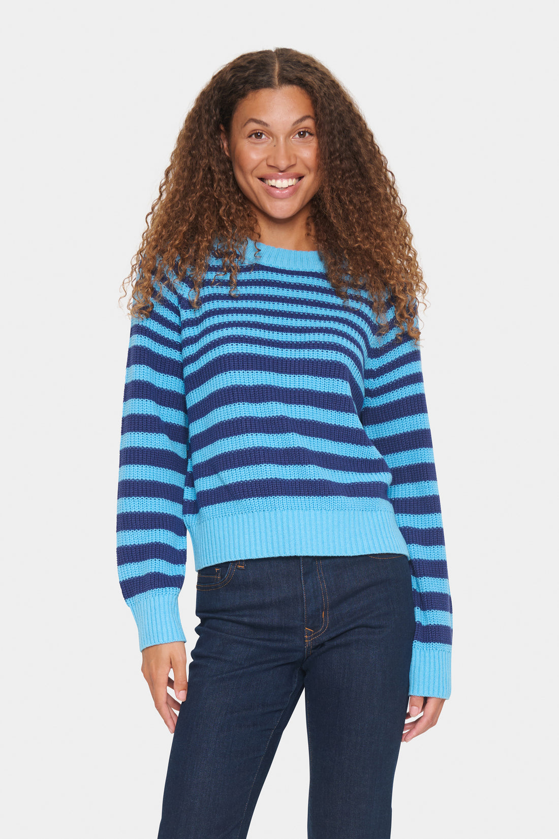 Saint Tropez Cotton Striped Knit in All Aboard Blue