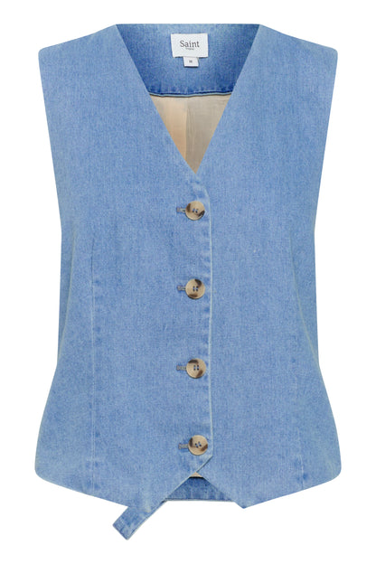 Inwear Jaclyn Vest Waistcoat in Smoke Blue