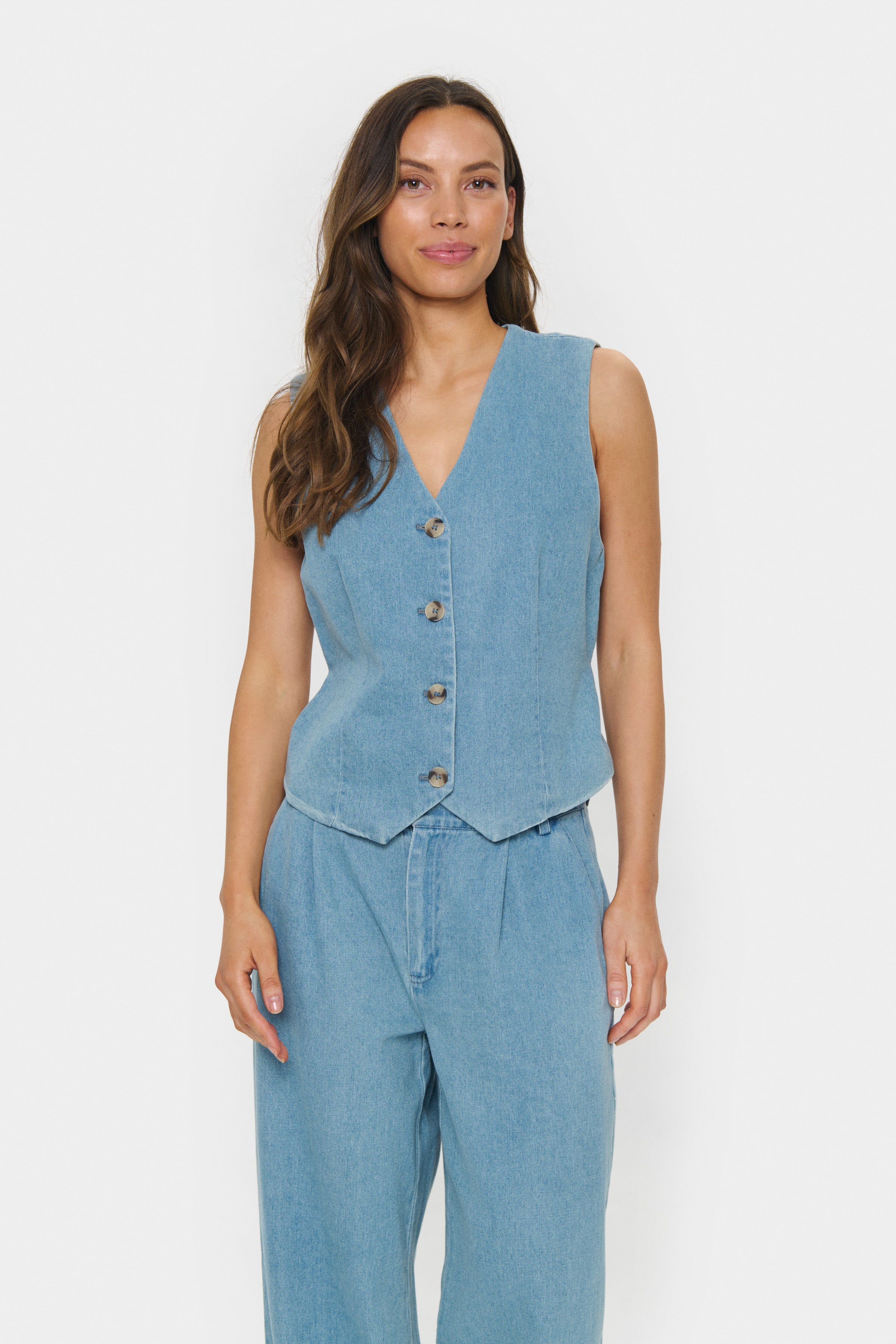 Inwear Jaclyn Vest Waistcoat in Smoke Blue