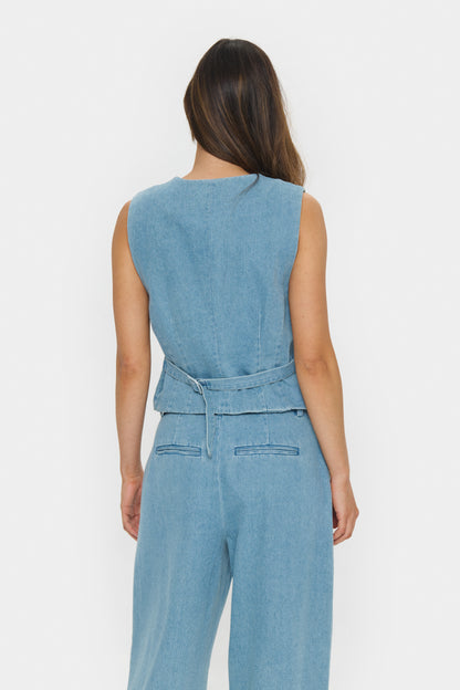 Inwear Jaclyn Vest Waistcoat in Smoke Blue