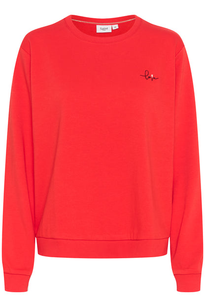 Saint Tropez Jetti Sweatshirt in Flame Scarlet