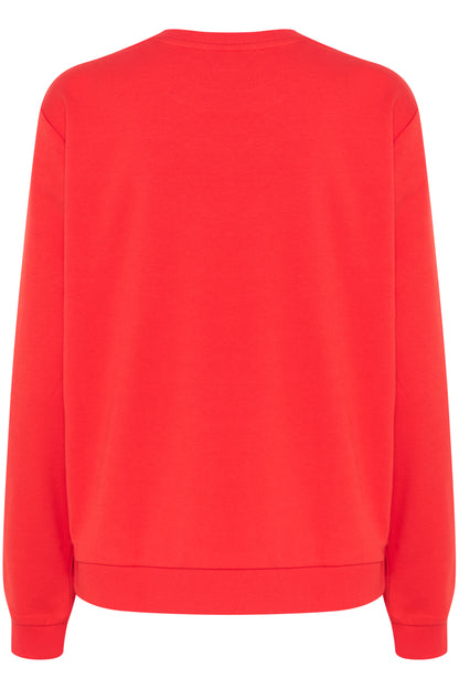 Saint Tropez Jetti Sweatshirt in Flame Scarlet