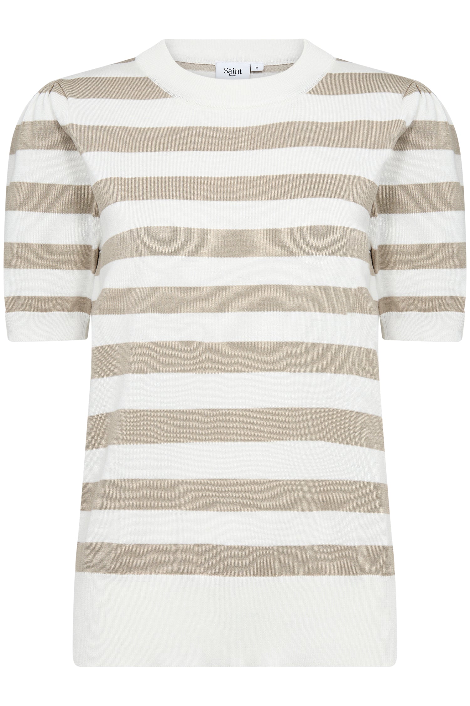 Saint Tropez Mila Pullover in Ice Taupe Stripe