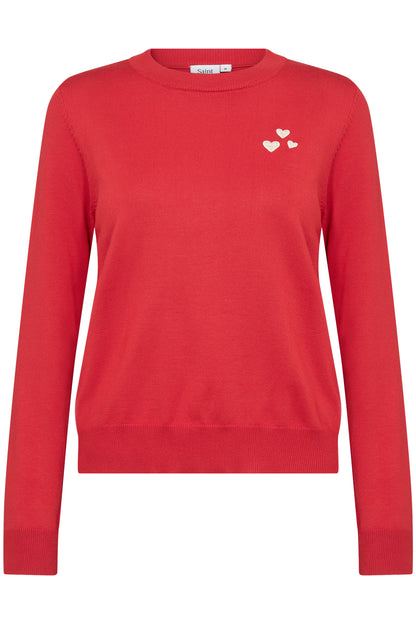 Saint Valentina Pullover In Flame Scarlet