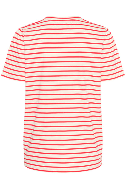 Saint Tropez Jucia T-Shirt in Flam Scarlet Stripe