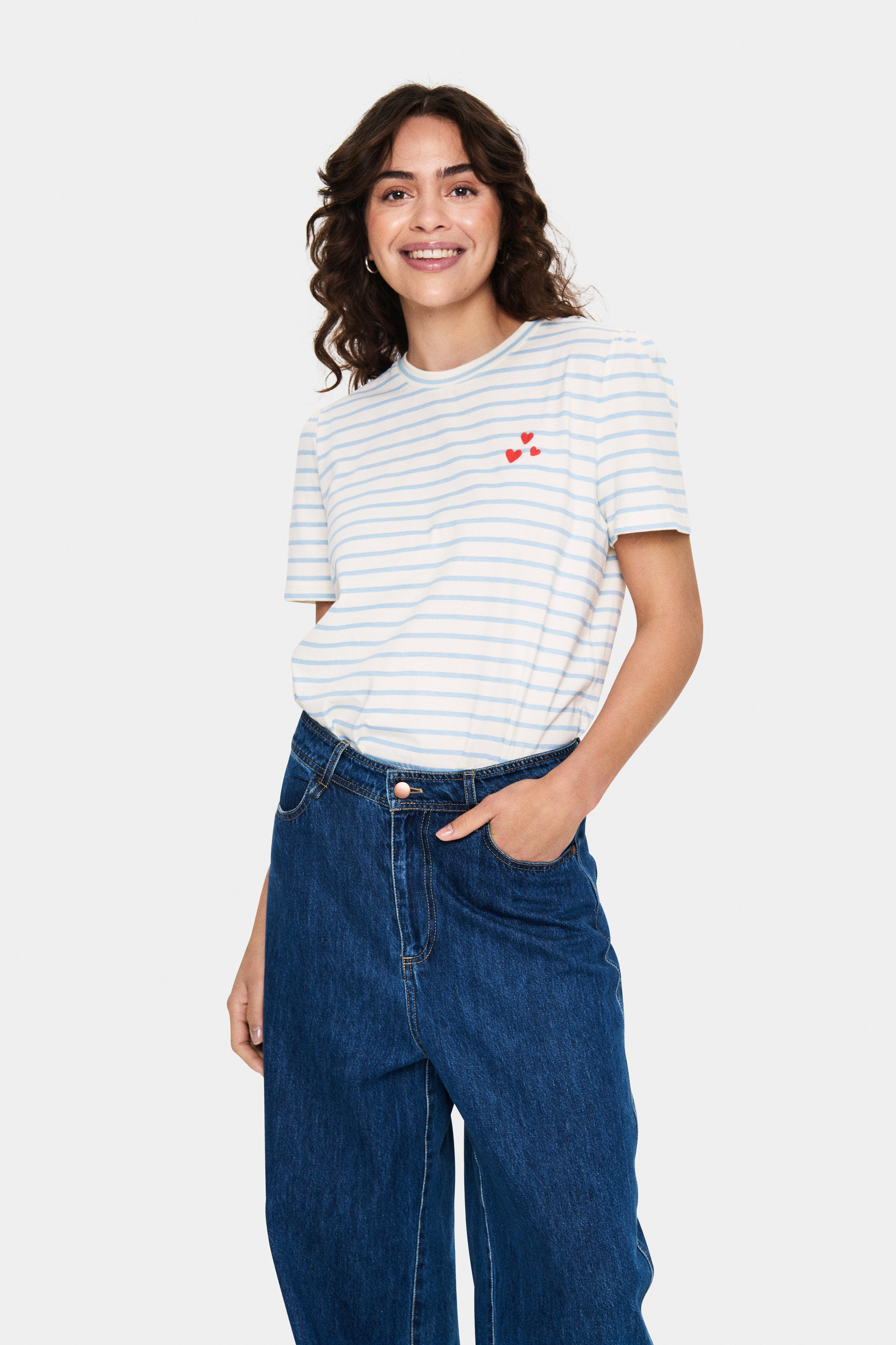 Saint Tropez Jucia T-Shirt in Airy Blue Stripe