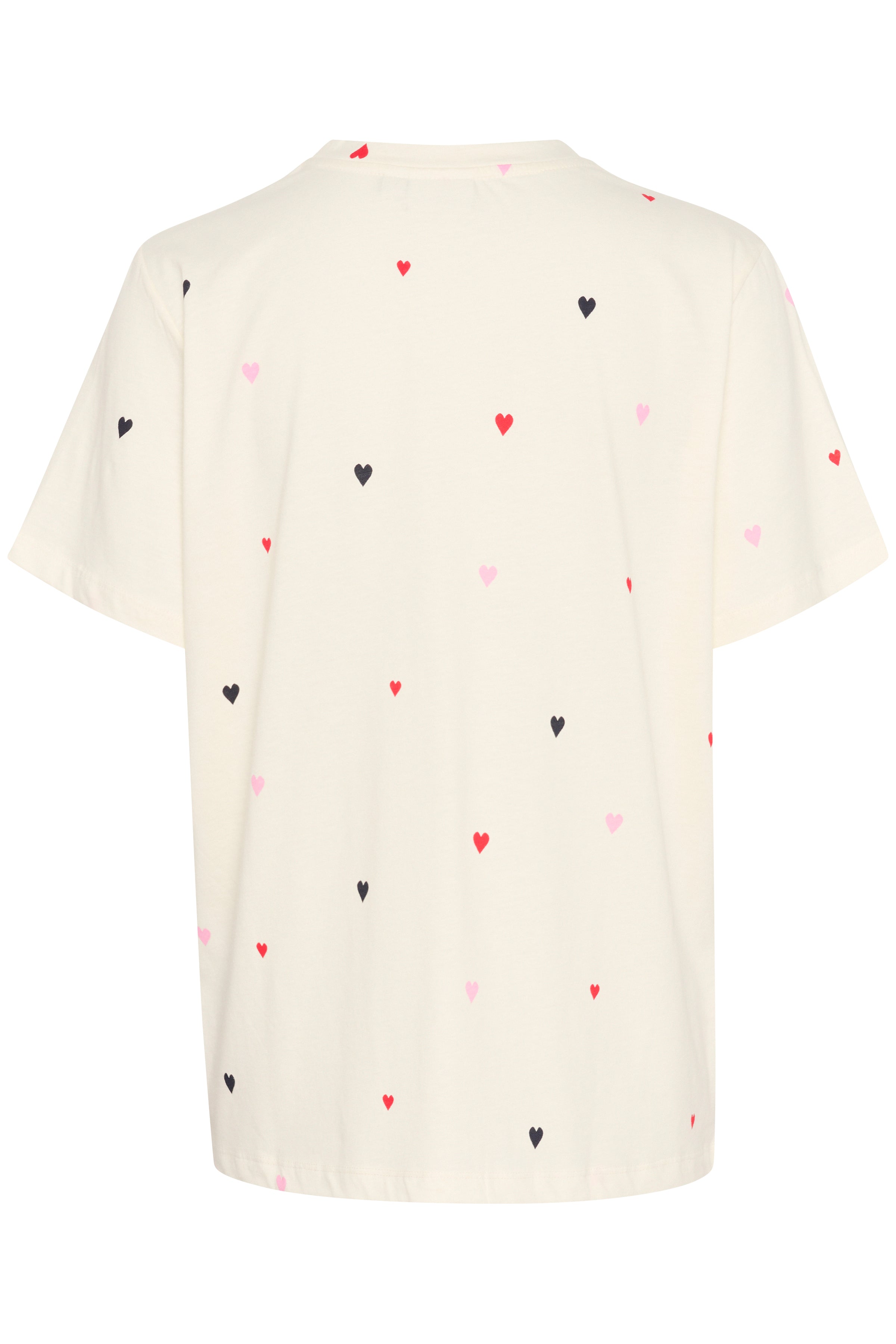 Saint Tropez Johanna T-Shirt in Ice with Multi Hearts