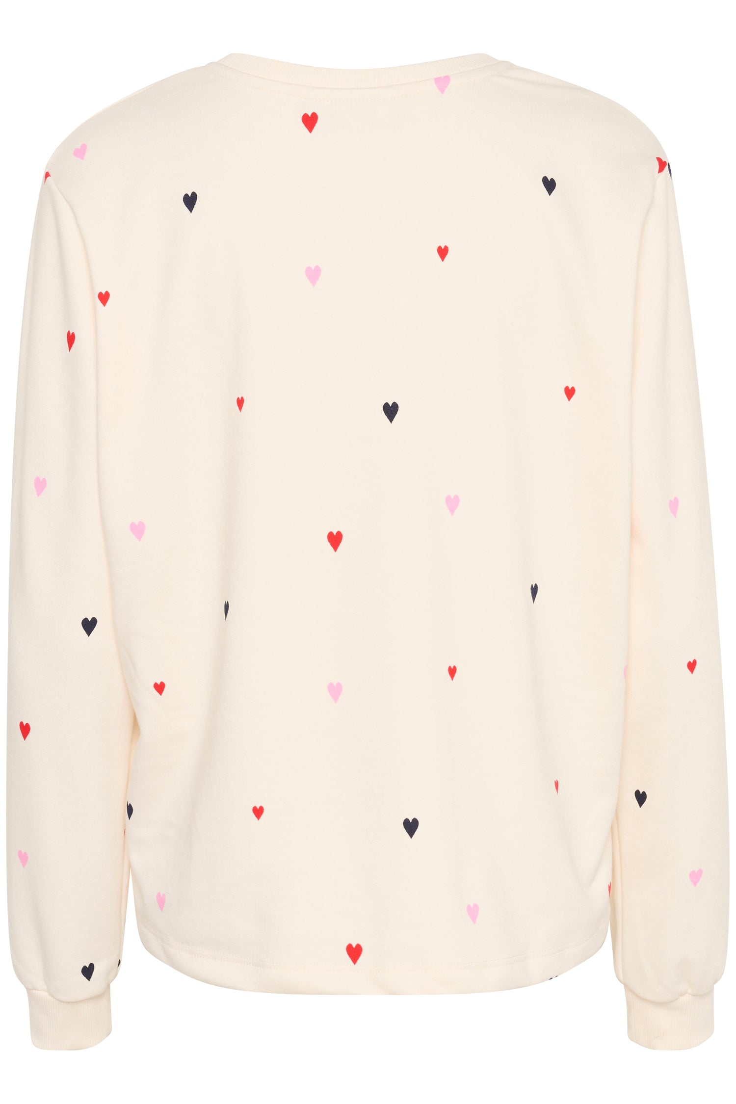 Saint Tropez Johanni Sweatshirt in Ice with Multi Hearts