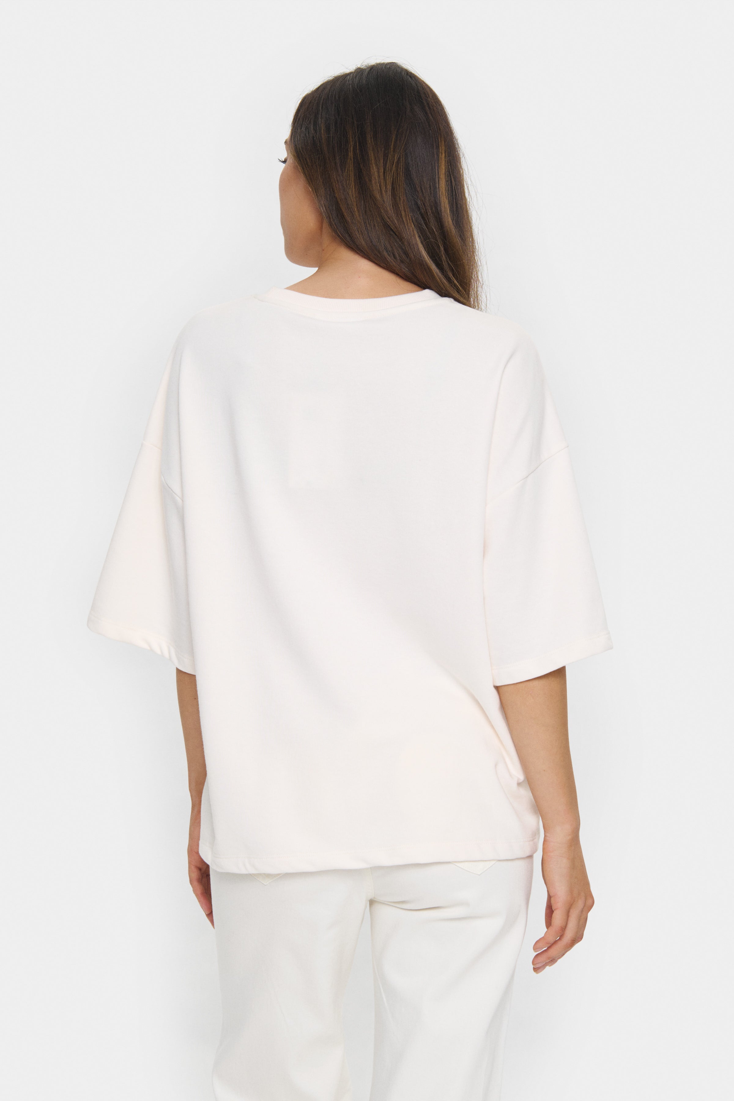 Saint Tropez Janeke Sweatshirt in White Ice