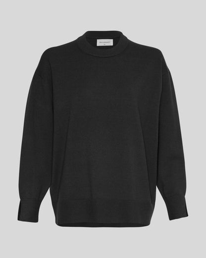 MSCH Maura Rachelle Ribbed Round Neck Knit in Black