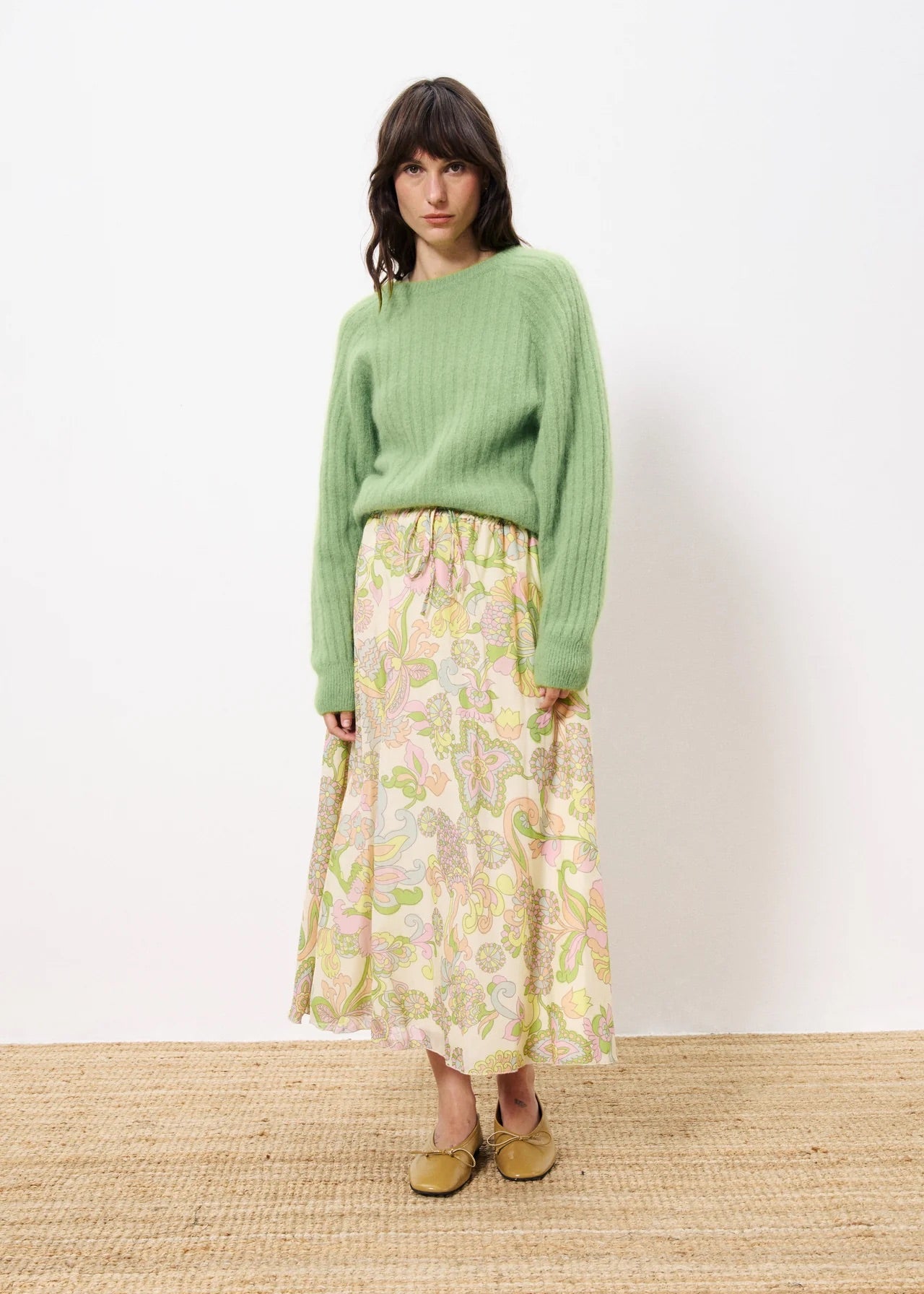 FRNCH Imaya Lime Citron Vert Knit