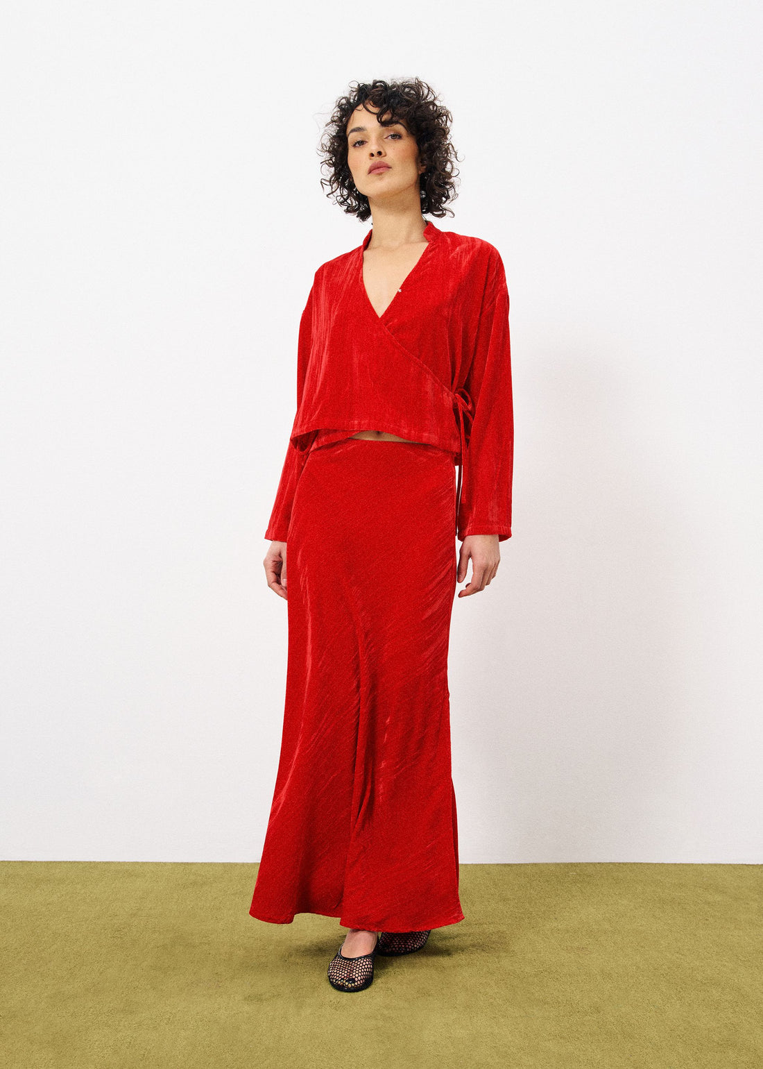 Frnch Aidee Top in Rouge Red