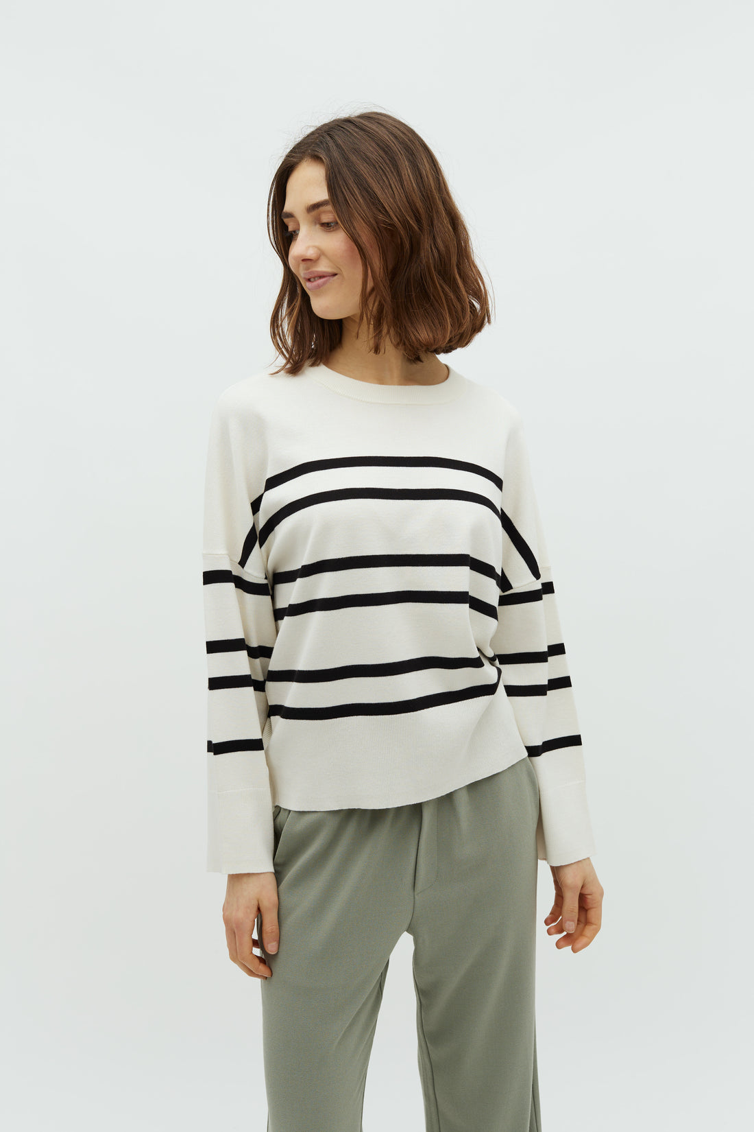 MbyM Bravana Jumper in Sugar Star Black Stripe