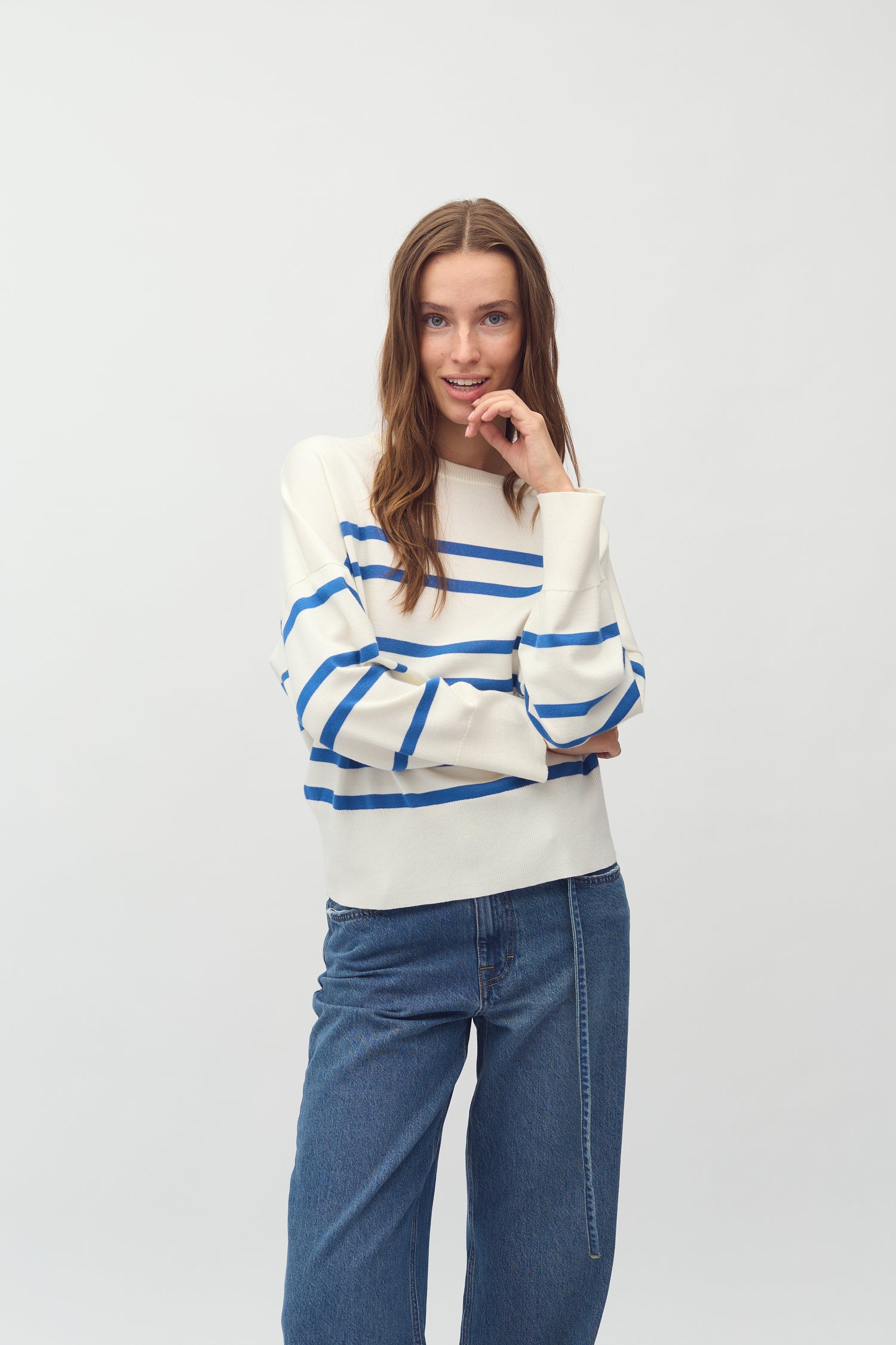 MbyM Bravana Jumper in Sugar Star Sapphire Stripe