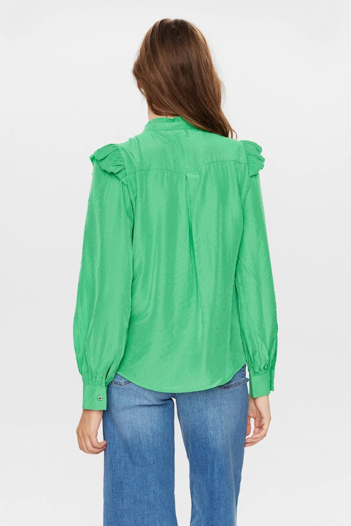 Numph Nuflounce Shirt in Classic Green