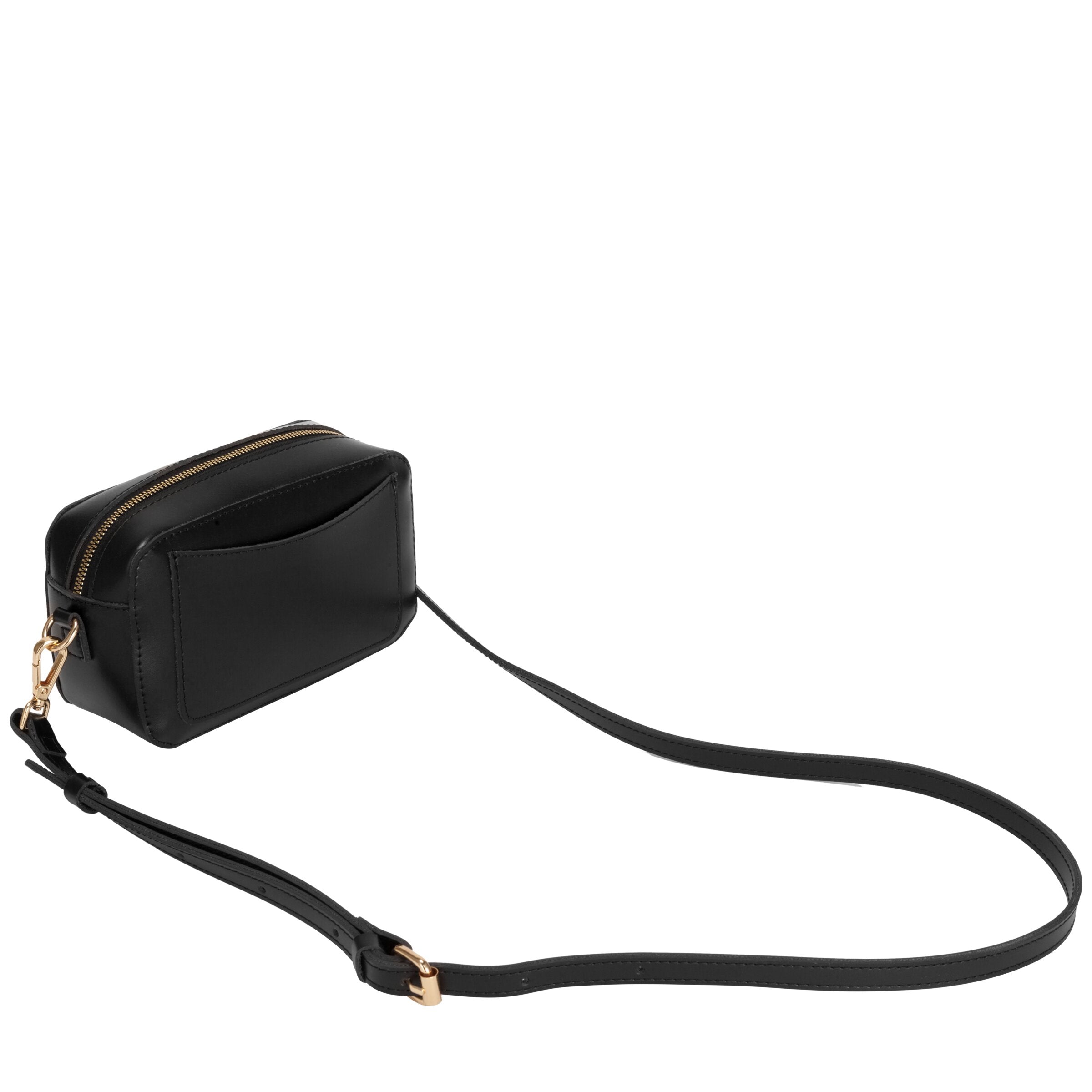 Small Zip Top Camera Bag In Black