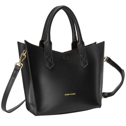 Twin Strap Medium Grab Bag In Black