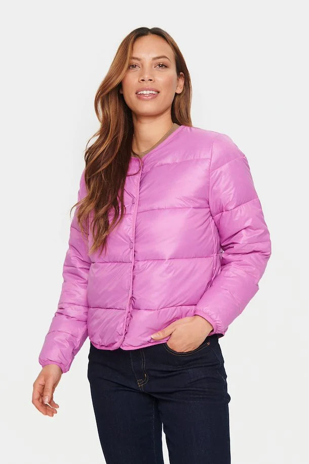 Saint Tropez Vienna Down Padded Short Jacket in Radiant Orchid ...