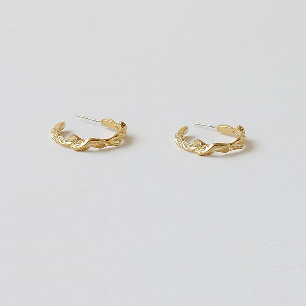 Moxie Molten Gold Hoop Earrings