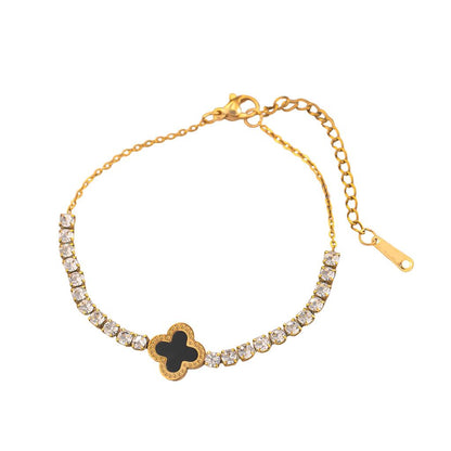 Single Clover Bracelet In Black