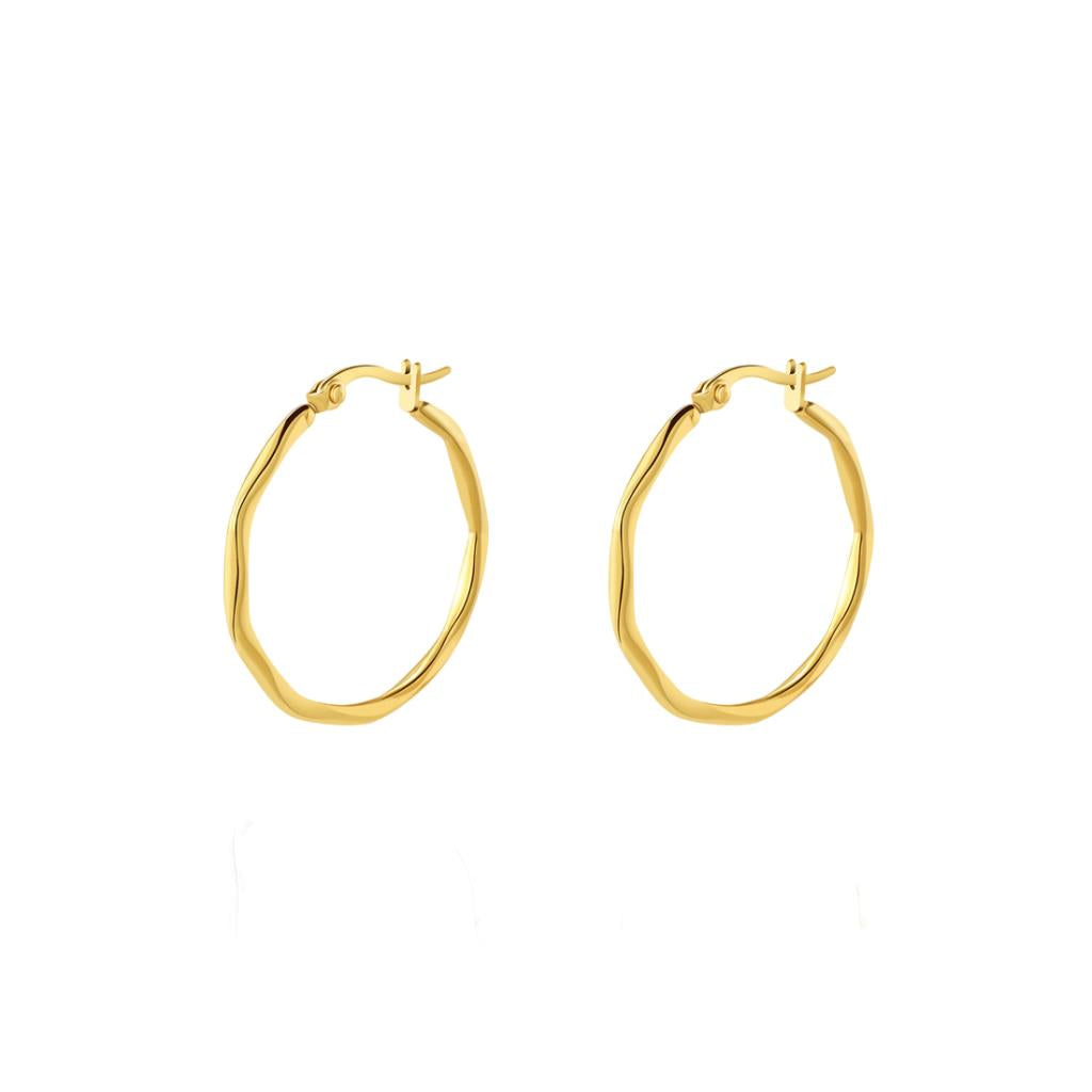 Twisted Hoop Earring In Gold