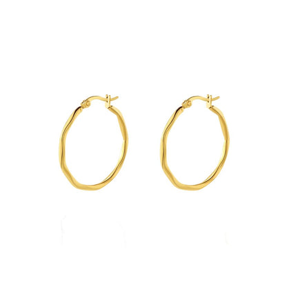 Twisted Hoop Earring In Gold