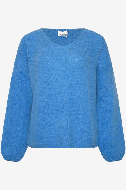 Francesca Knit Pullover In Medium Blue