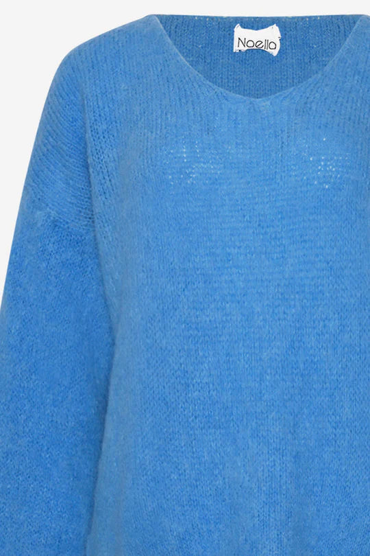 Francesca Knit Pullover In Medium Blue