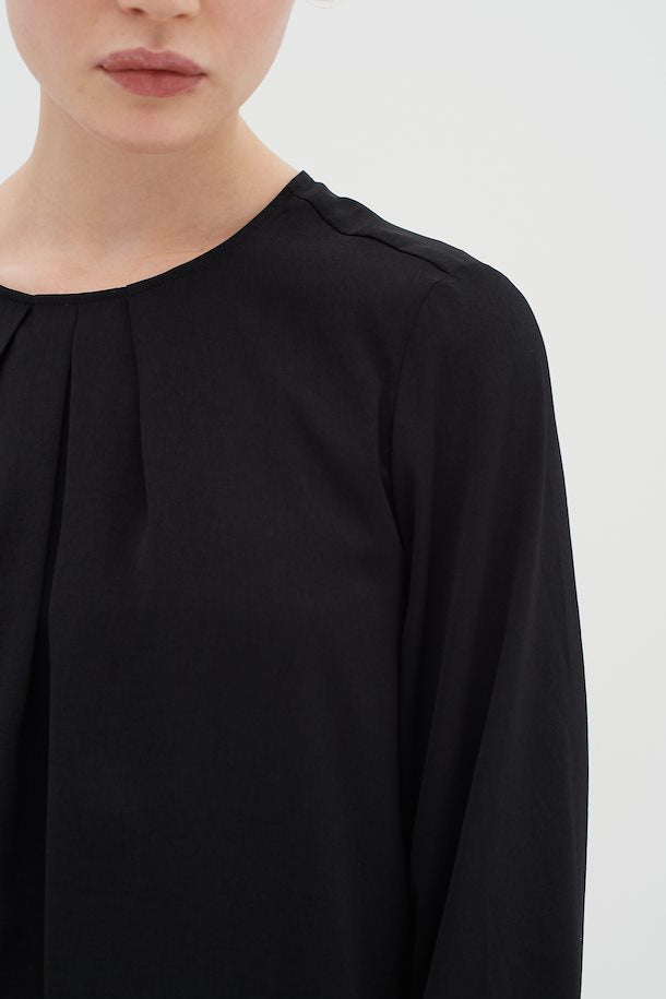 InWear Dota Pleat Blouse In Black