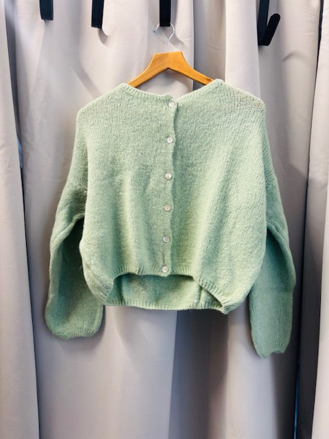 Panna Mohair Cardigan in Mint