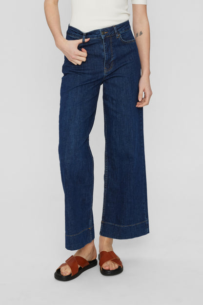 Nümph Nuparis Cropped Jeans Dark Blue Denim Wash